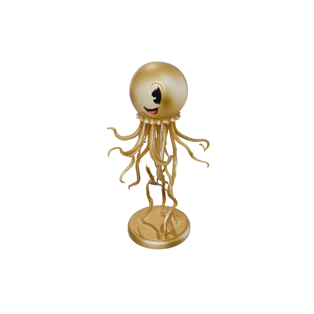 Gold Kawaii Flexi Jellyfish