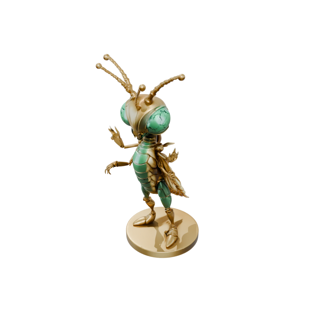 Gold Kawaii Flexi Mantis Shrimp