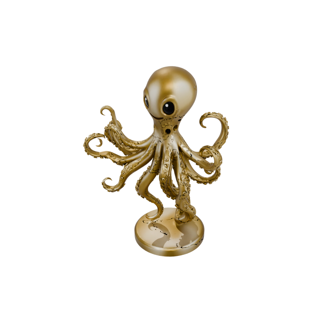Gold Kawaii Flexi Octopus