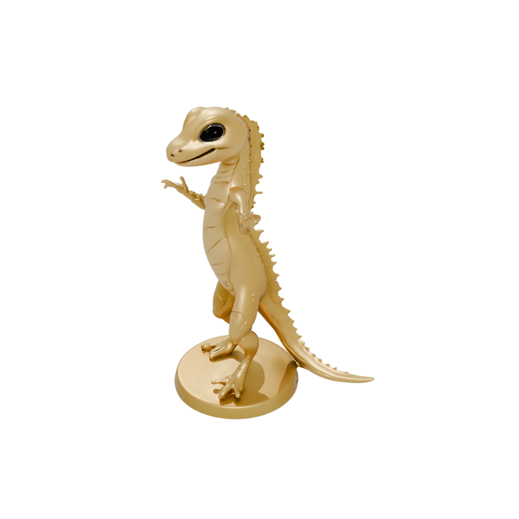 Gold Kawaii Flexi Salamander