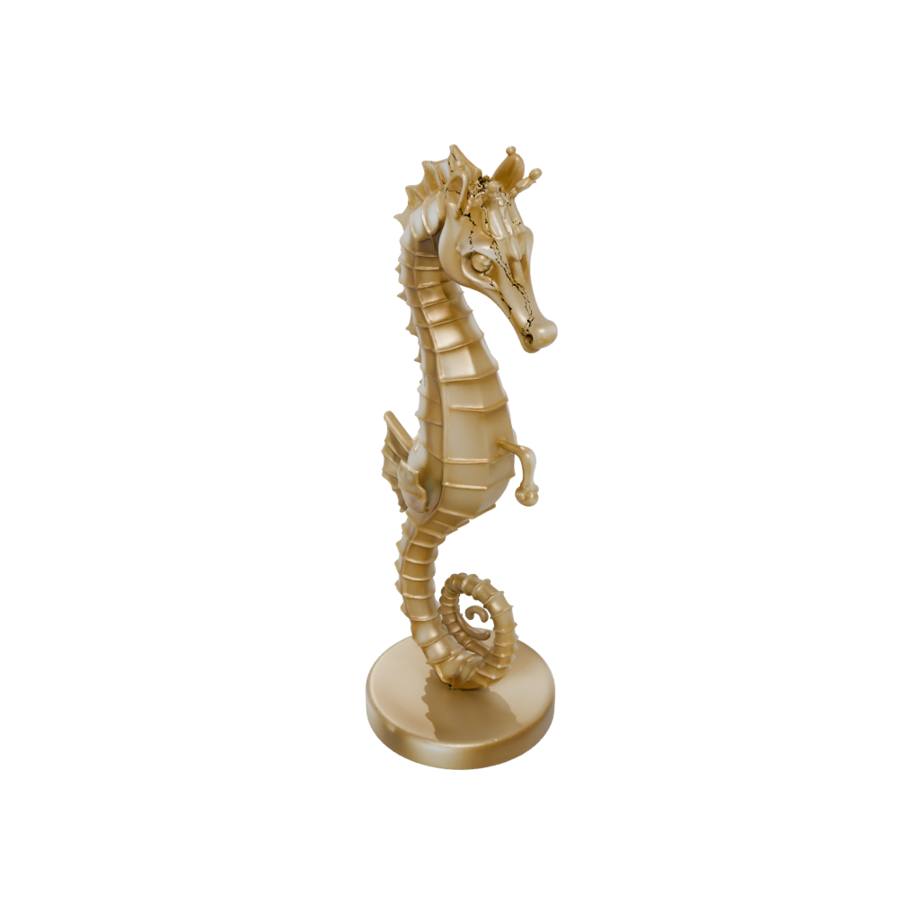 Gold Kawaii Flexi Seahorse
