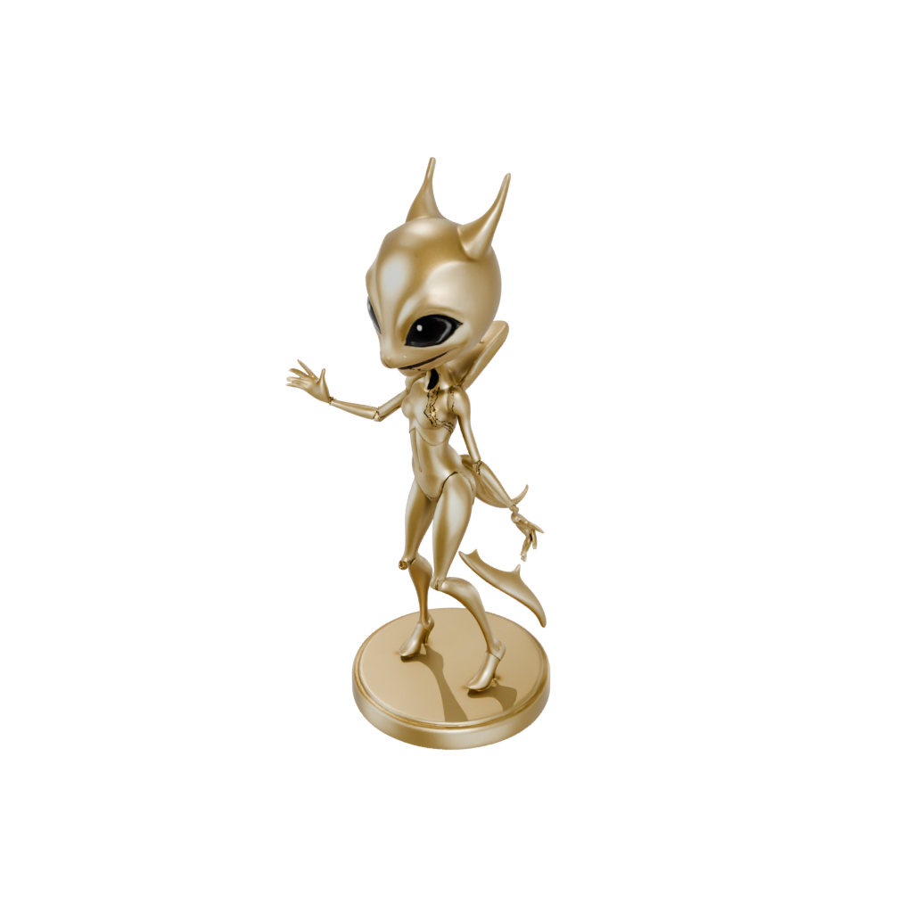 Gold Kawaii Flexi Stingray