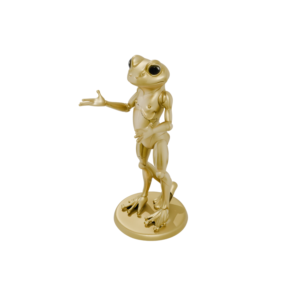 Gold Kawaii Flexi Tree Frog