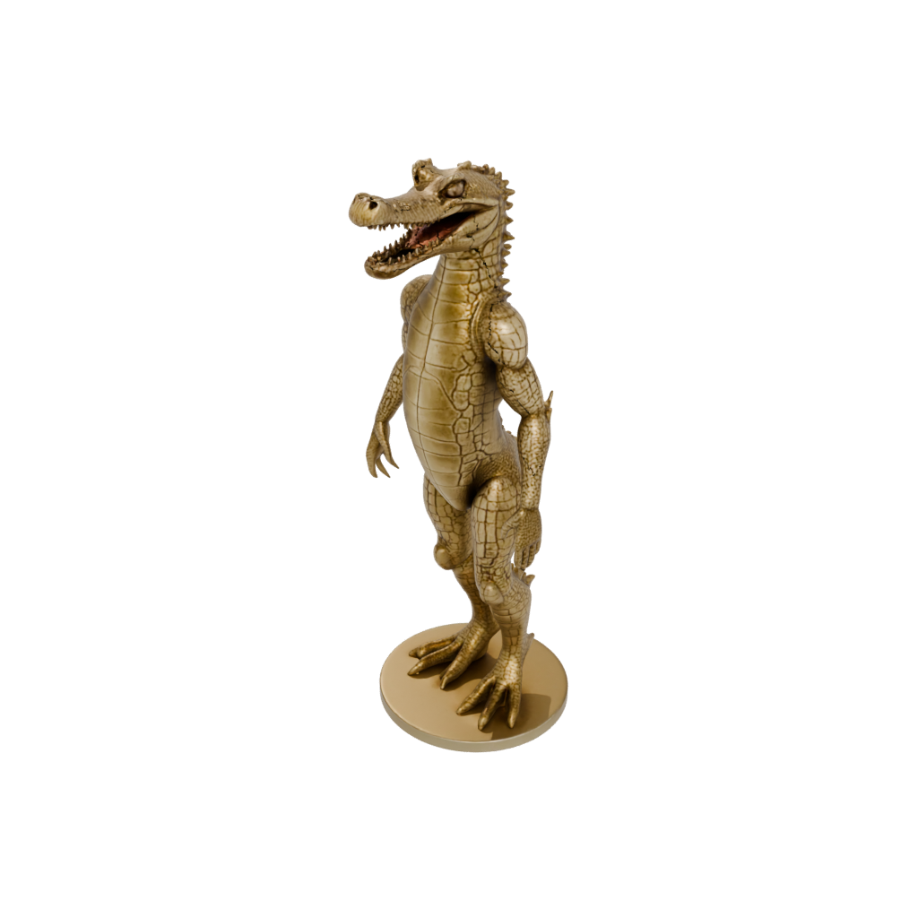 Gold Realistic Flexi Crocodile