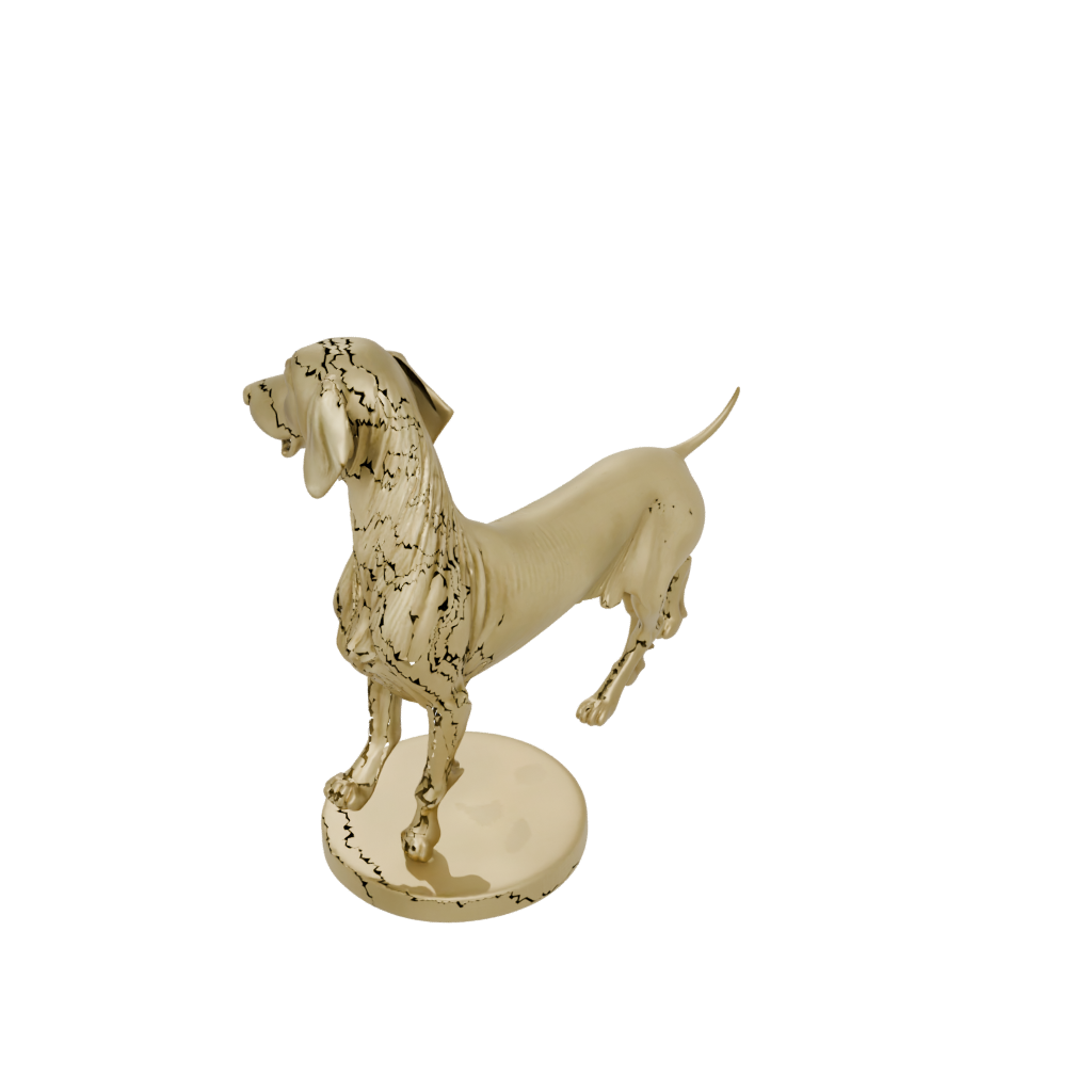 Gold Realistic Flexi Dachshund Dog