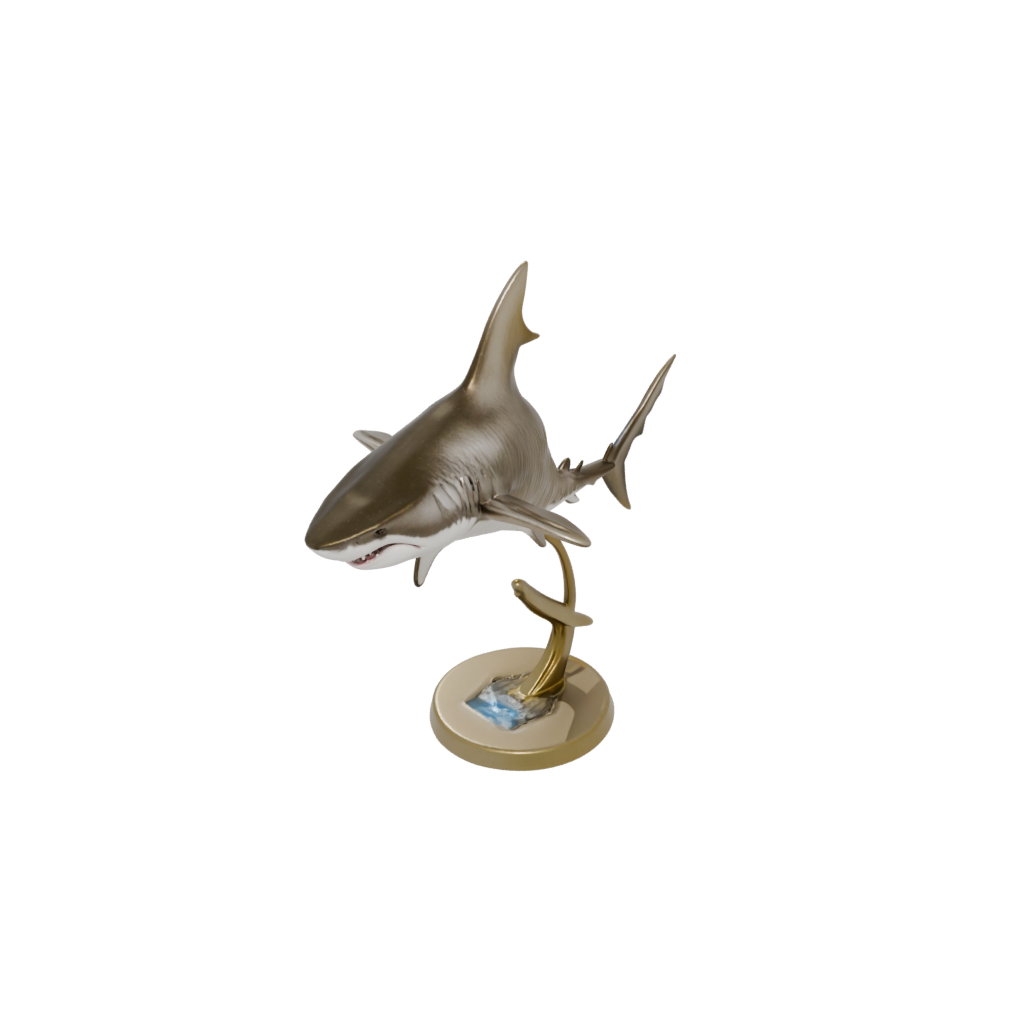 Gold Realistic Flexi Great White Shark