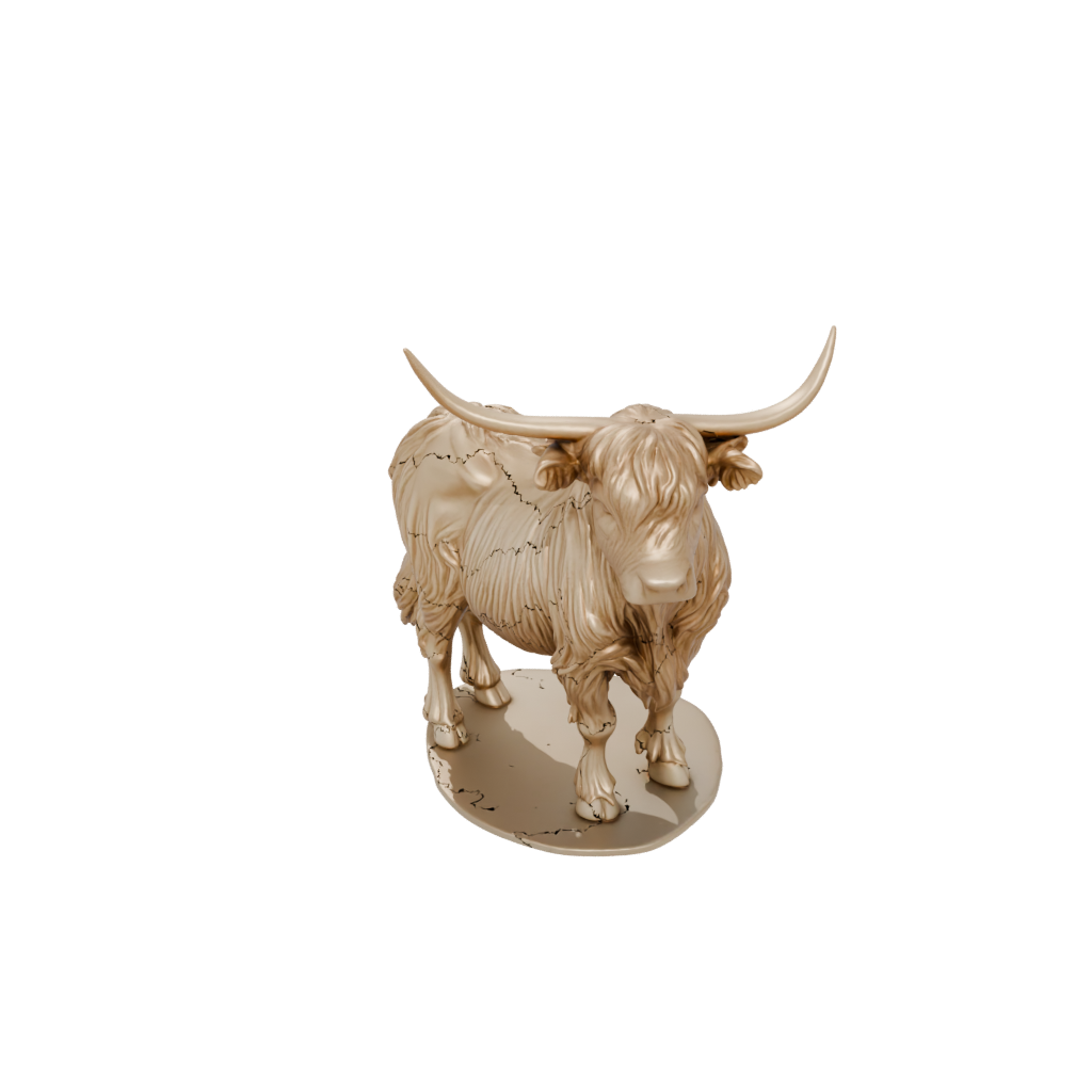 Gold Realistic Flexi Highland Cow