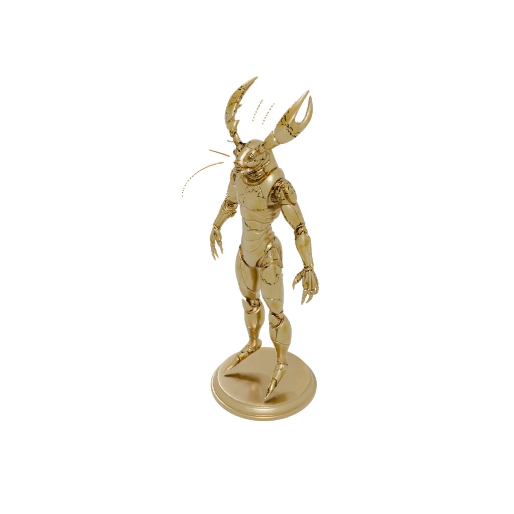 Gold Realistic Flexi Lobster
