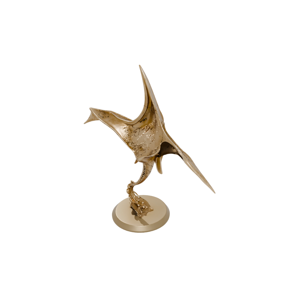 Gold Realistic Flexi Manta Ray