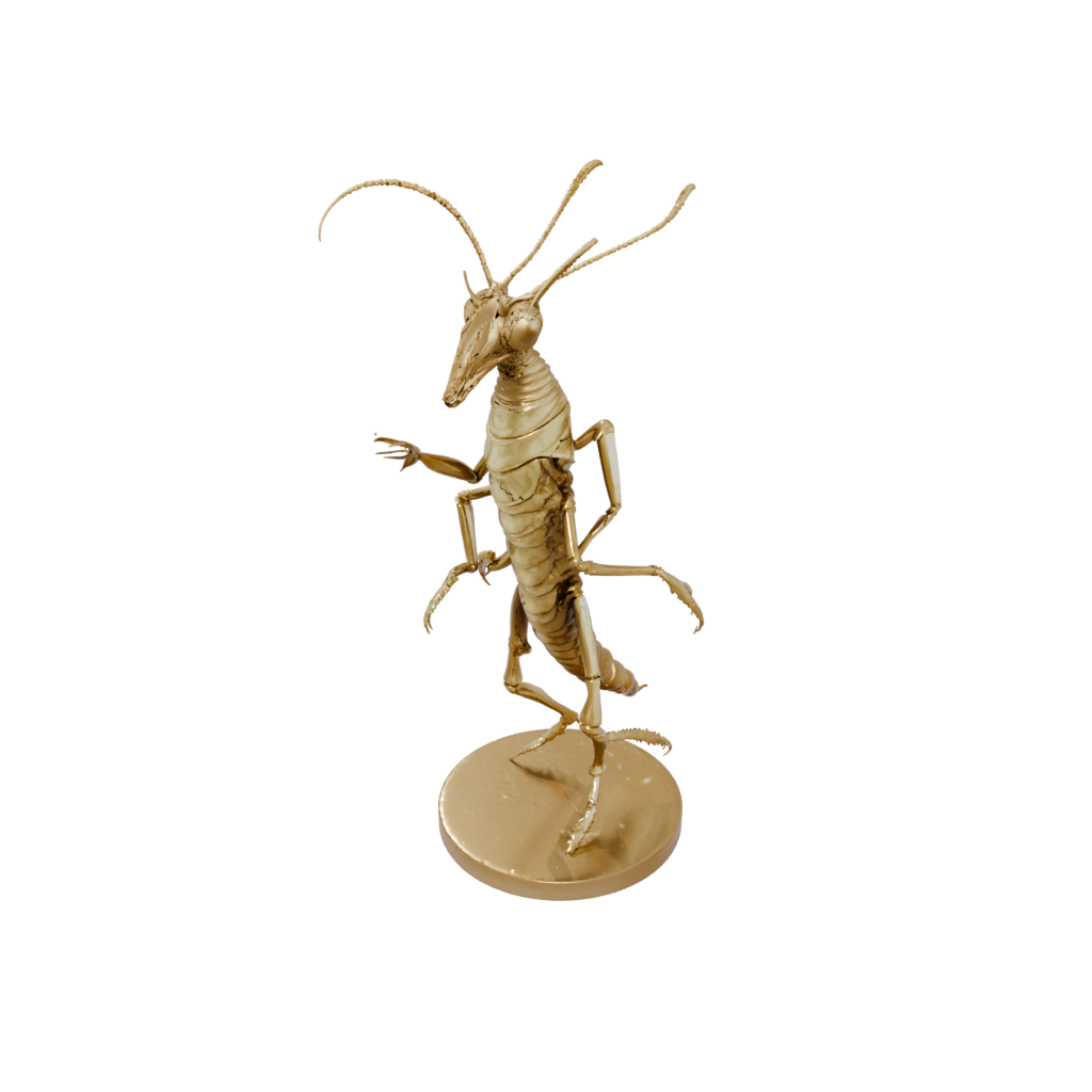Gold Realistic Flexi Mantis Shrimp