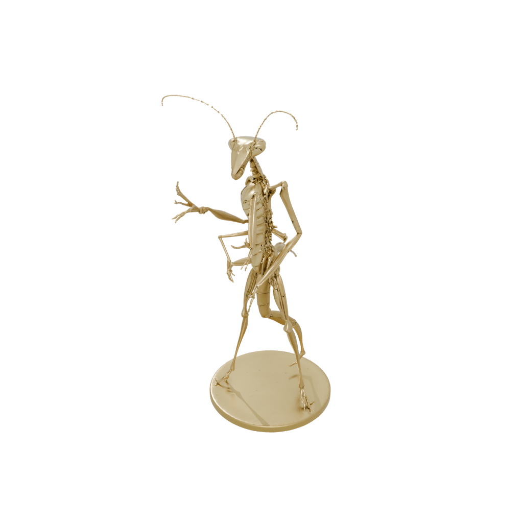 Gold Realistic Flexi Praying Mantis
