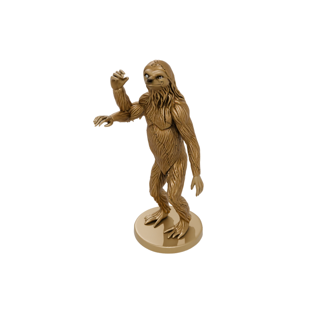 Gold Realistic Flexi Sloth