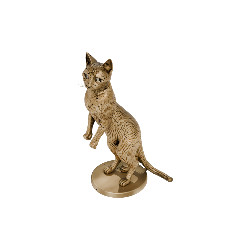 Gold Realistic Flexi Tabby Cat