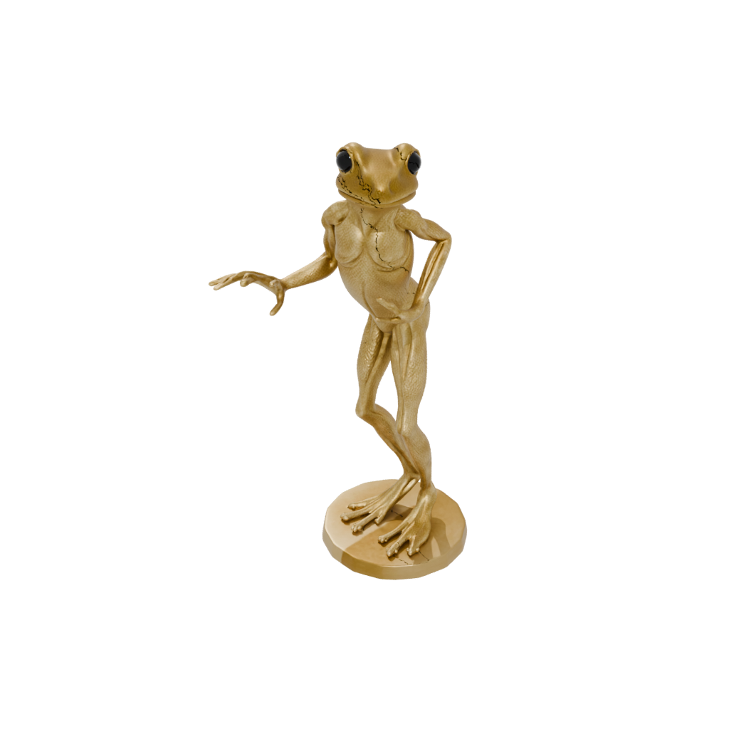 Gold Realistic Flexi Tree Frog