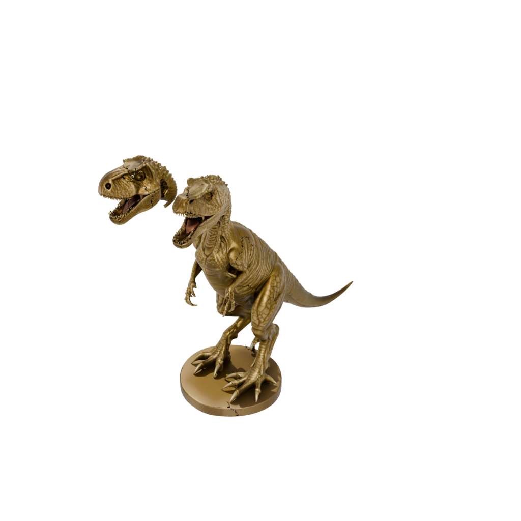 Gold Realistic Flexi Tyrannosaurus Rex