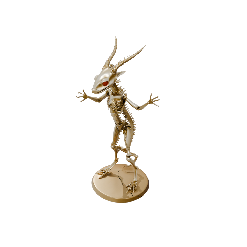 Gold Skeleton Flexi Axolotl