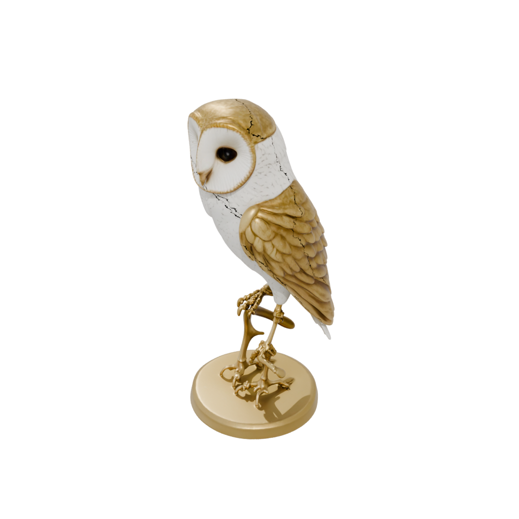 Gold Skeleton Flexi Barn Owl