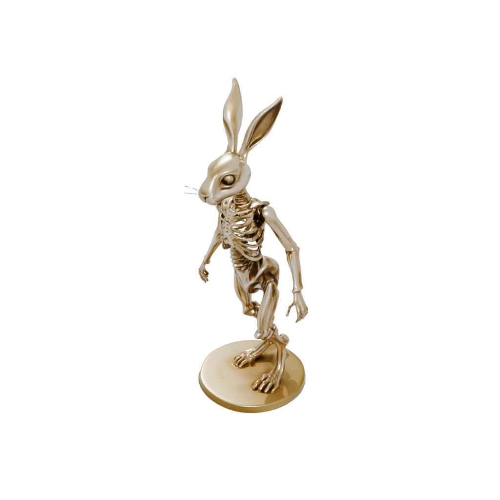 Gold Skeleton Flexi Bunny Rabbit