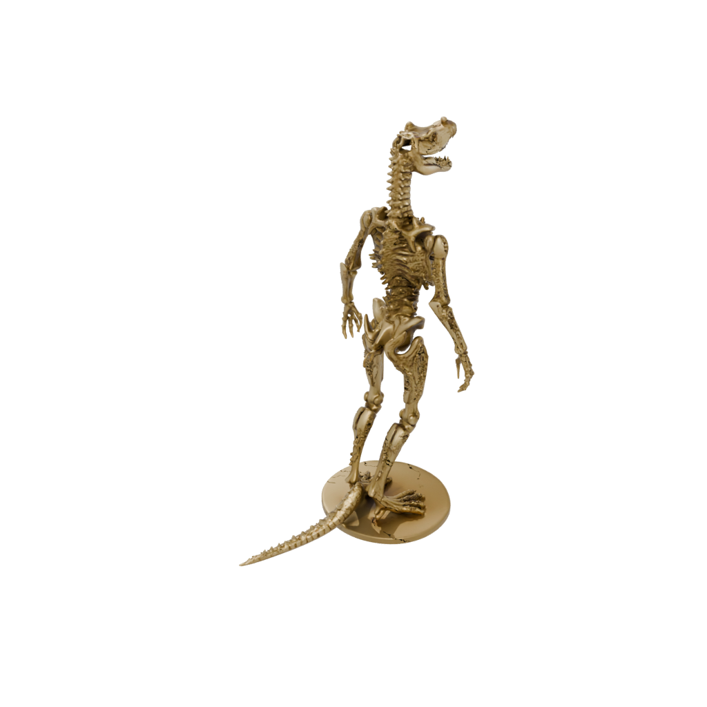 Gold Skeleton Flexi Crocodile