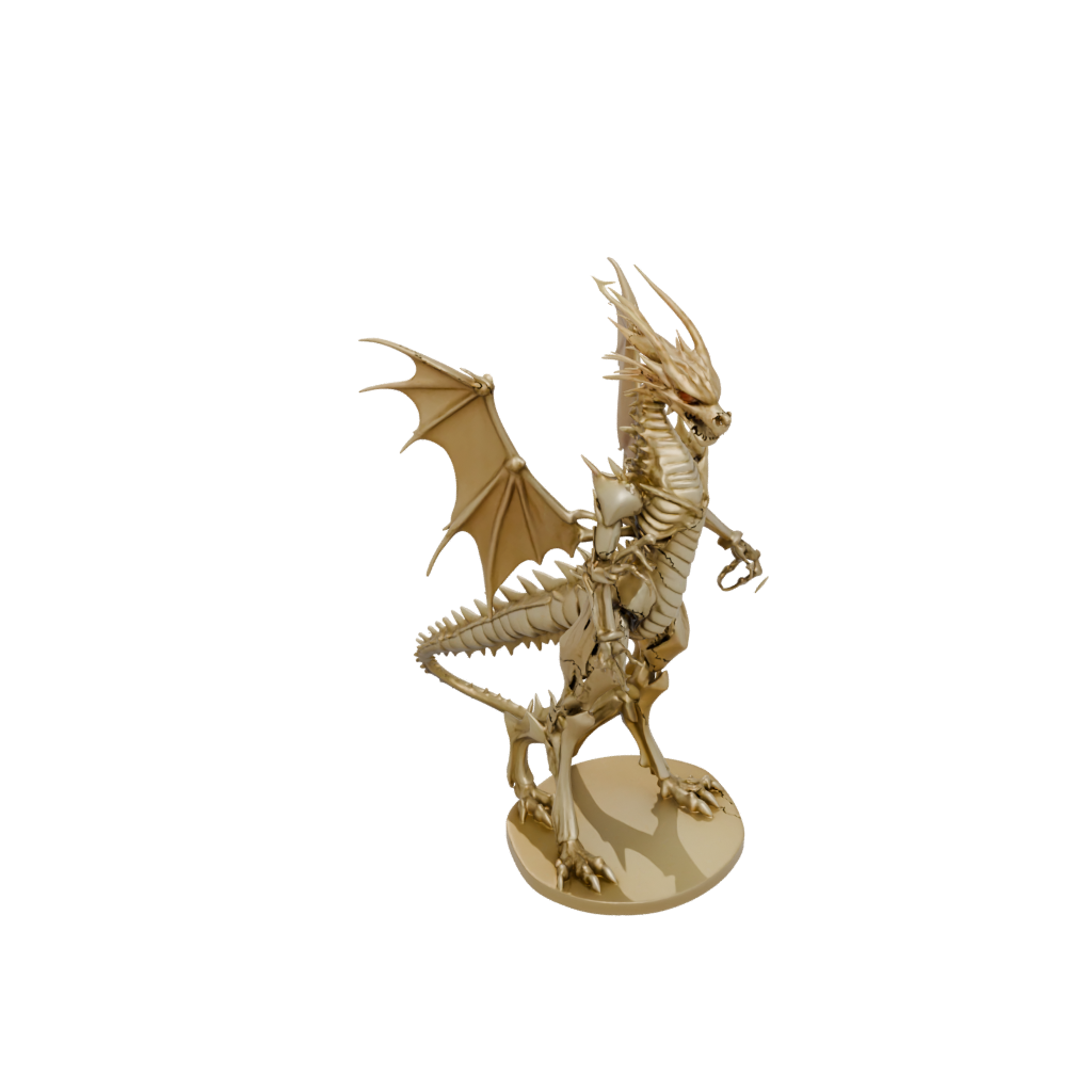Gold Skeleton Flexi Dragon