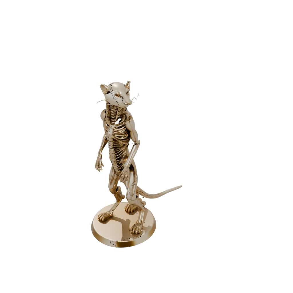 Gold Skeleton Flexi Ferret