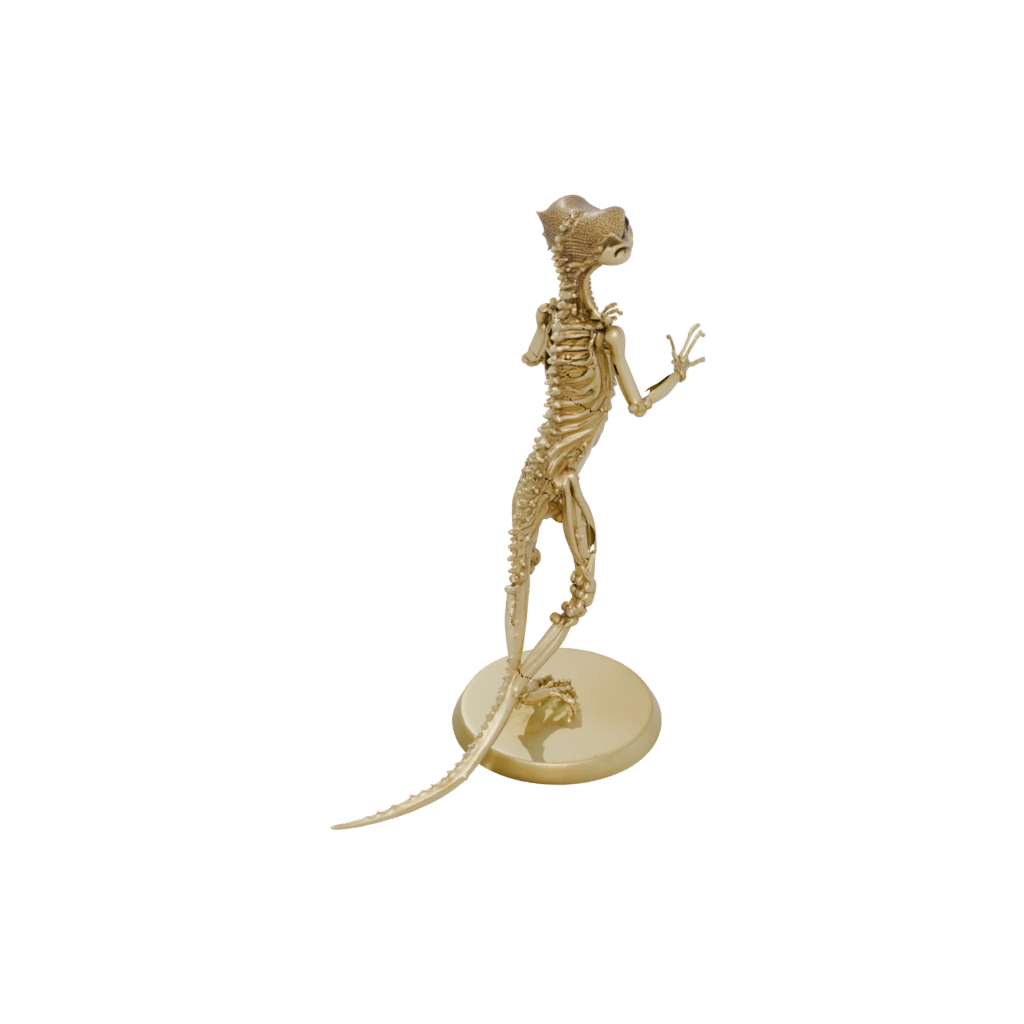 Gold Skeleton Flexi Gecko