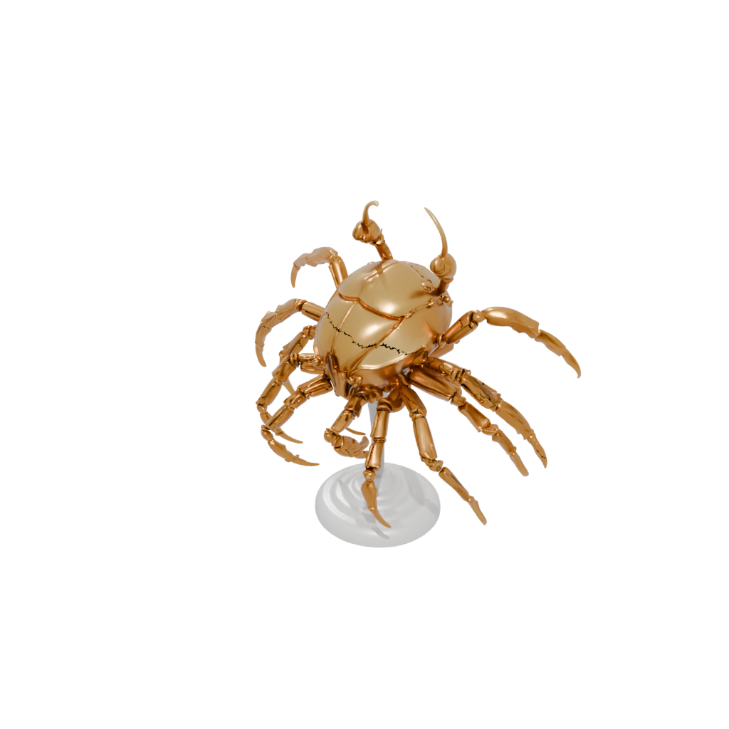 Gold Skeleton Flexi Hermit Crab