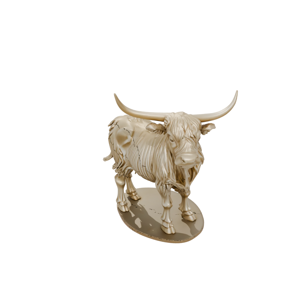 Gold Skeleton Flexi Highland Cow