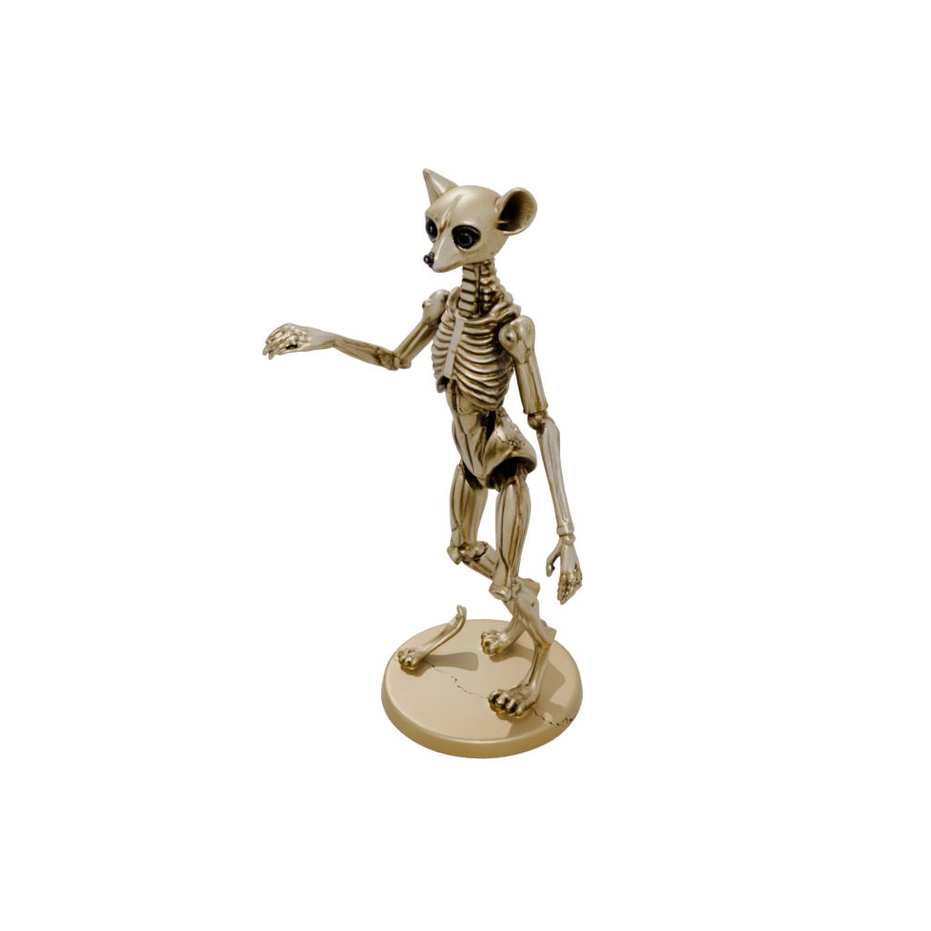 Gold Skeleton Flexi Lemur