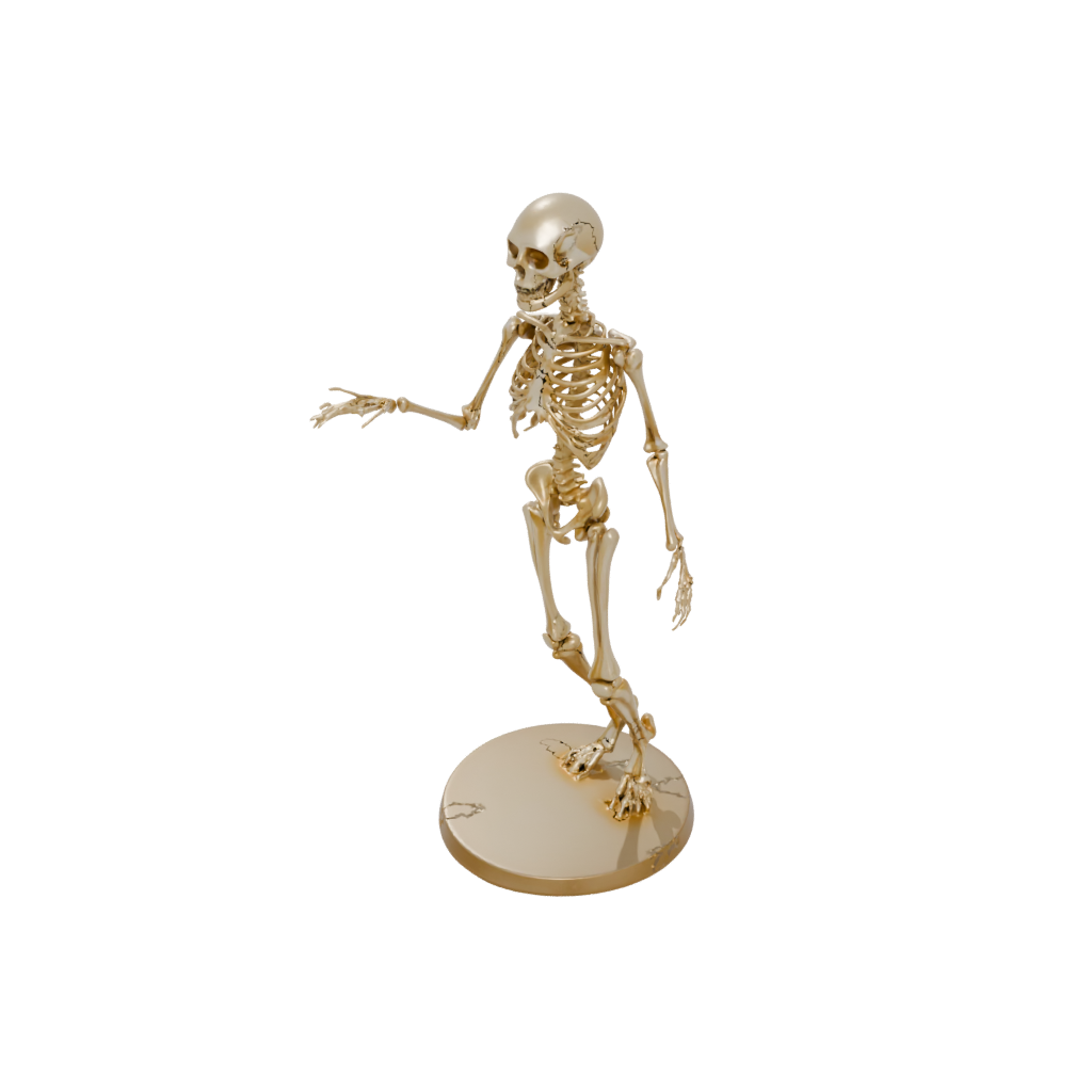 Gold Skeleton Flexi Newt