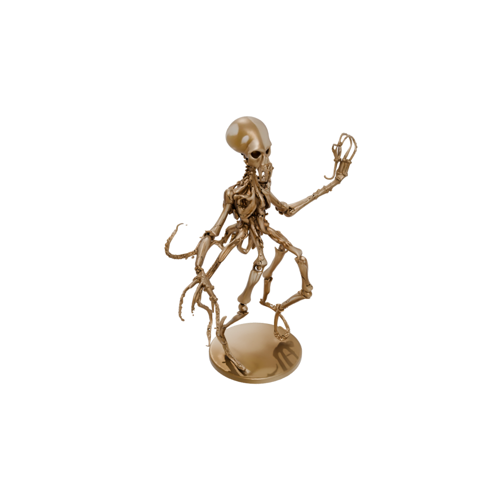 Gold Skeleton Flexi Octopus