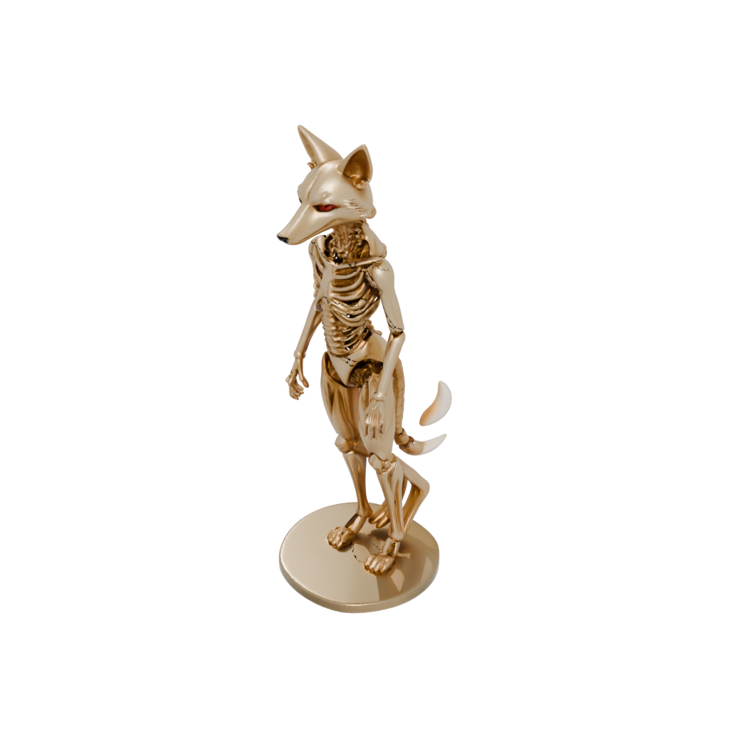 Gold Skeleton Flexi Red Fox