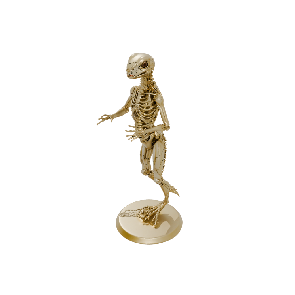 Gold Skeleton Flexi Salamander