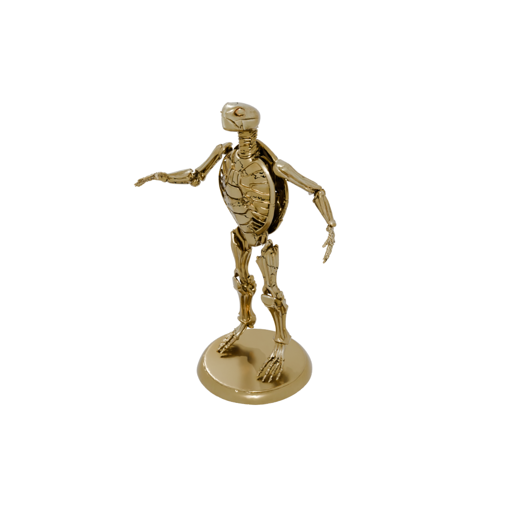 Gold Skeleton Flexi Sea Turtle