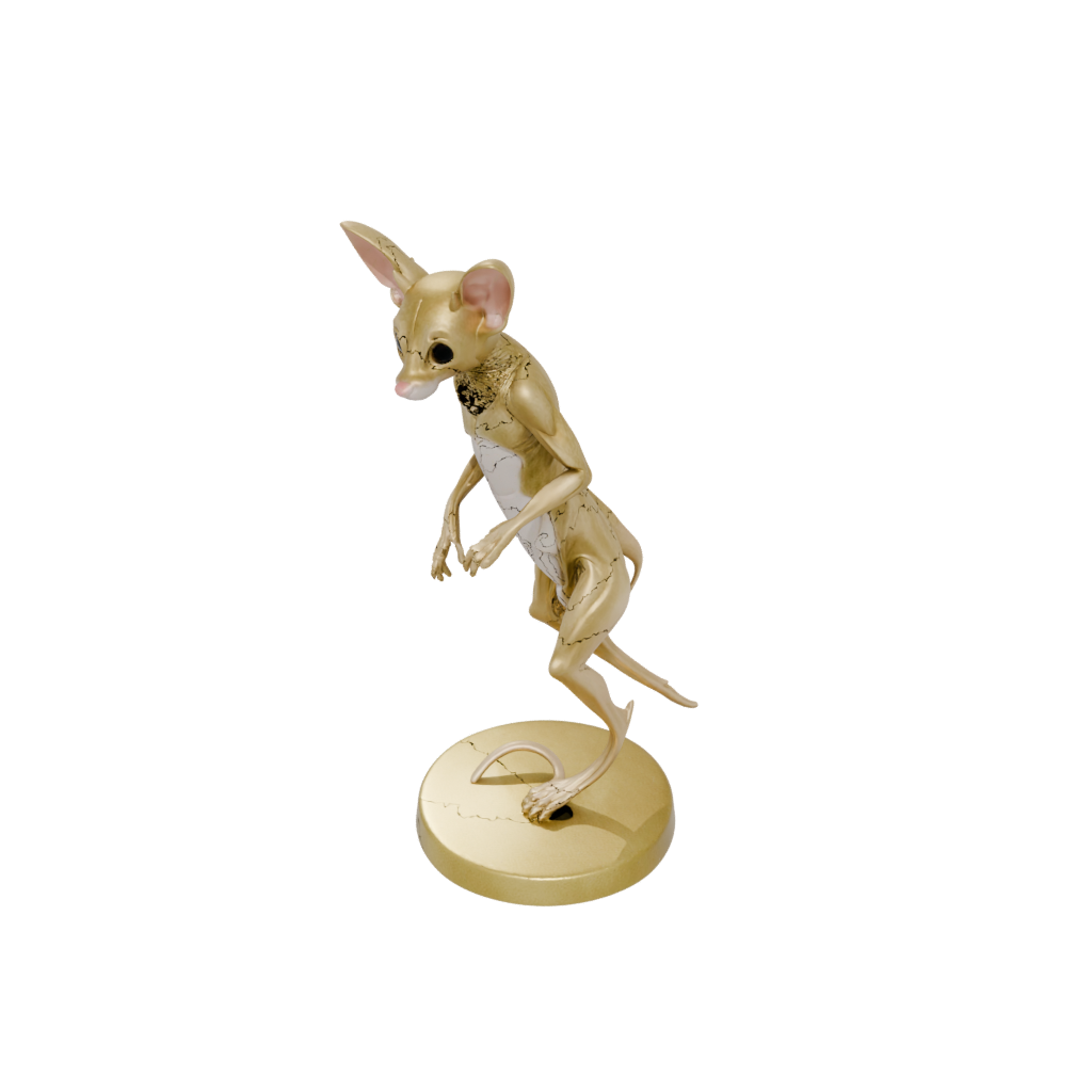 Gold Skeleton Flexi Sugar Glider