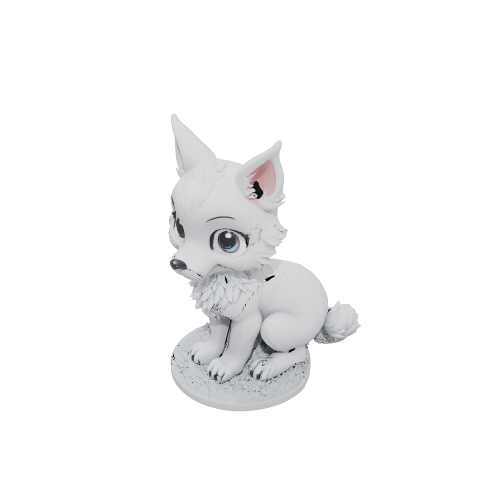 Holiday Chibi Flexi Wolf Pup