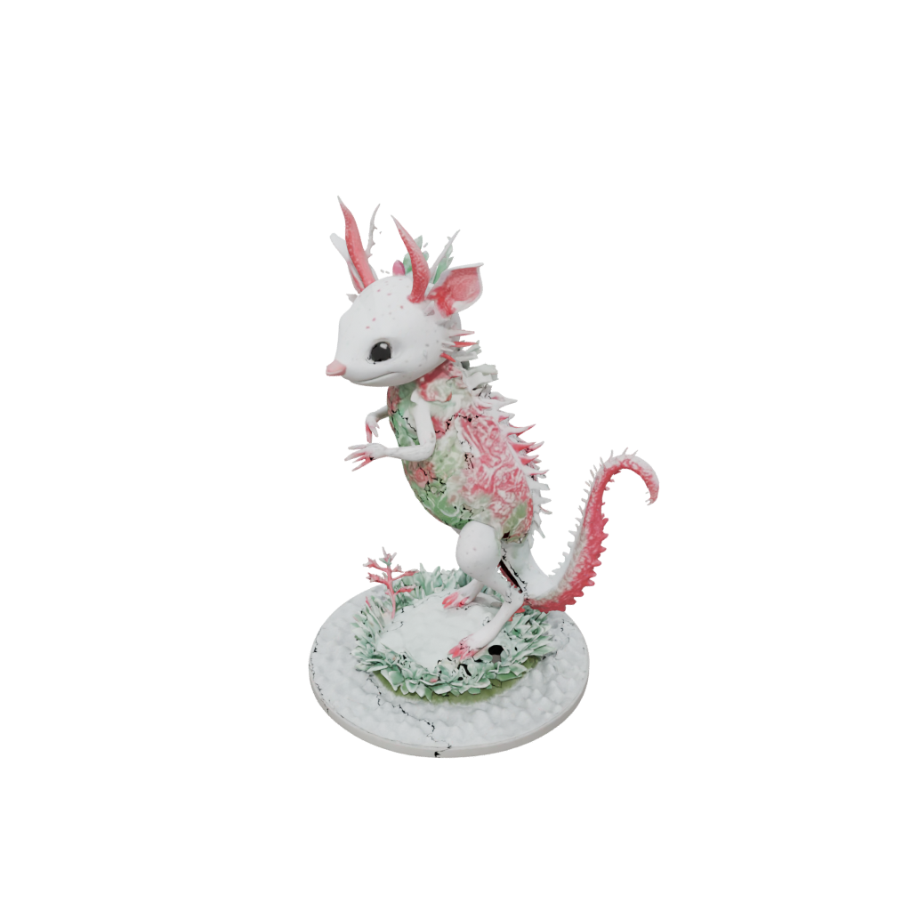 Holiday Floral Flexi Axolotl