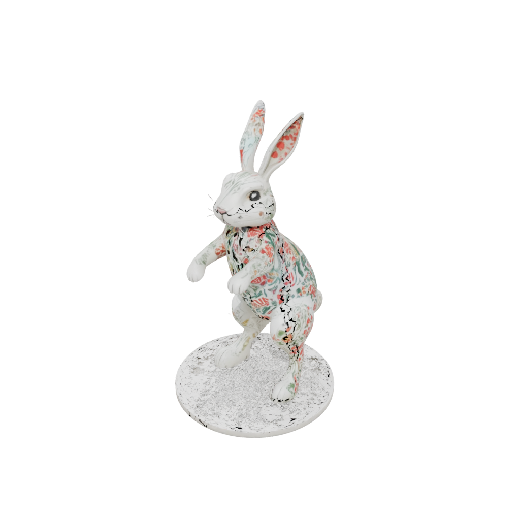 Holiday Floral Flexi Bunny Rabbit