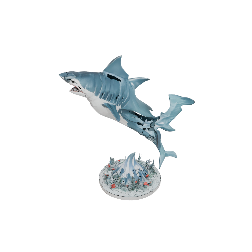 Holiday Floral Flexi Great White Shark