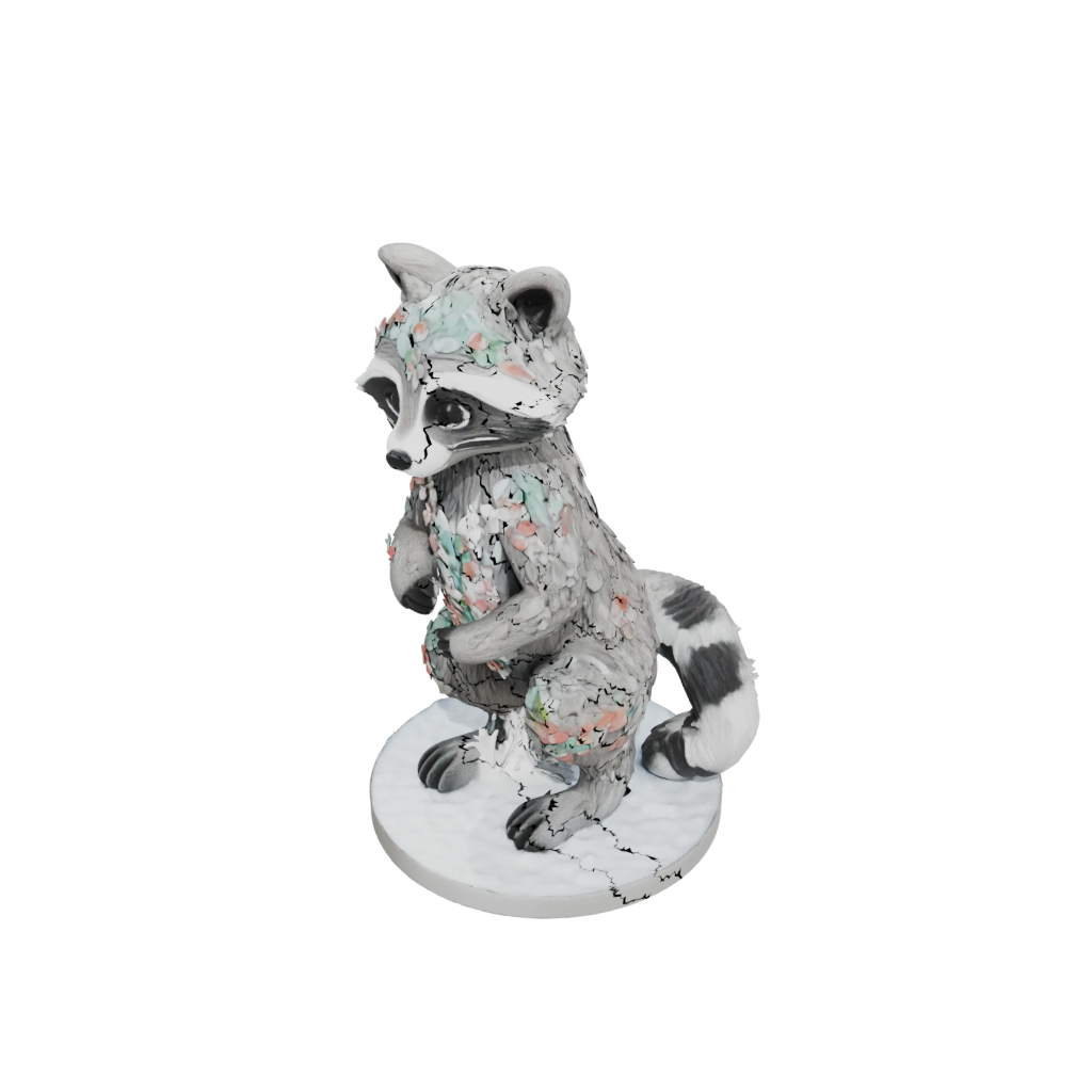 Holiday Floral Flexi Raccoon