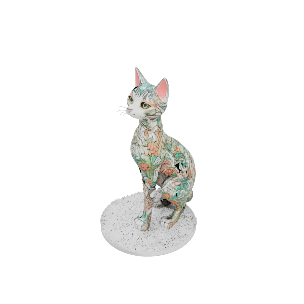 Holiday Floral Flexi Tabby Cat