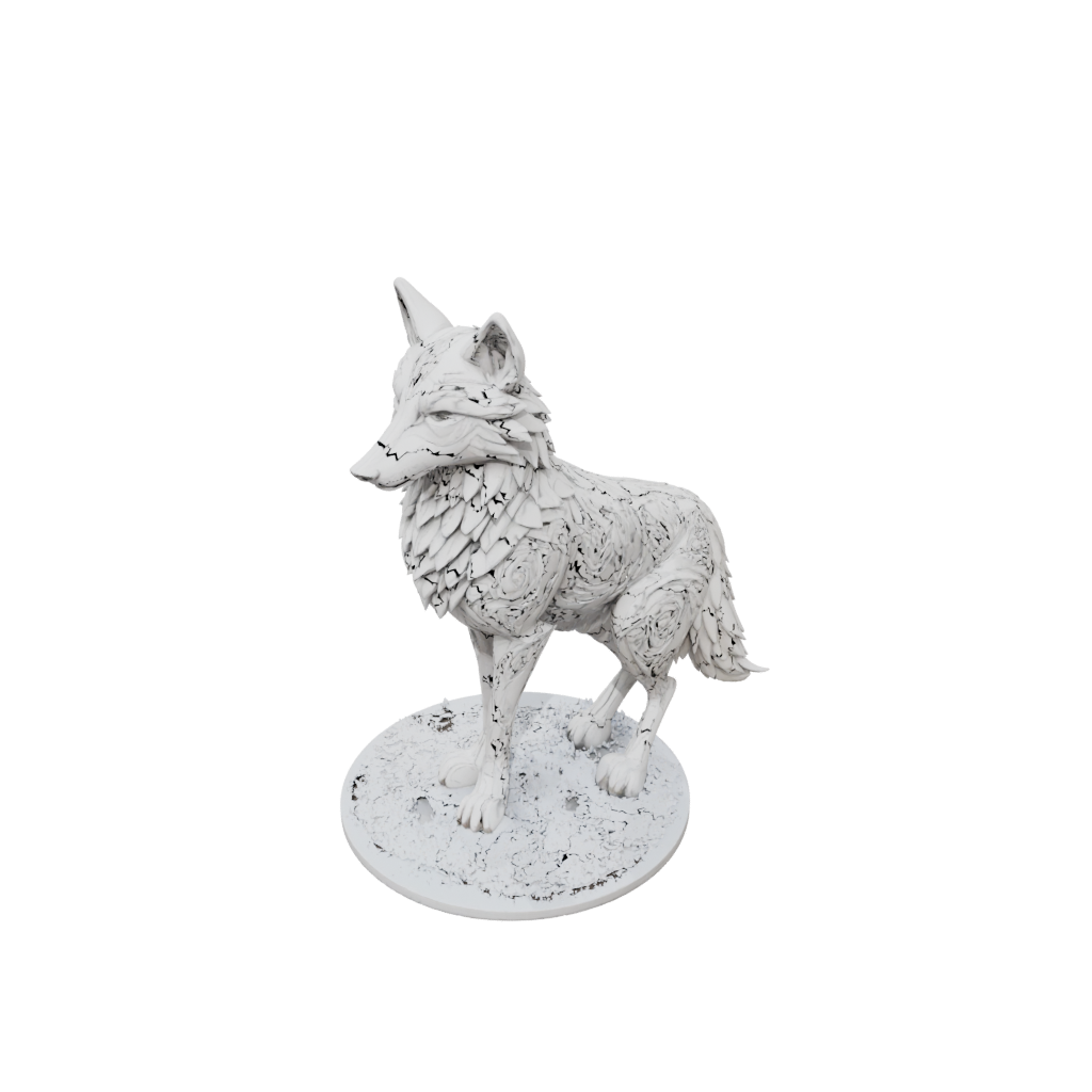 Holiday Floral Flexi Wolf Pup