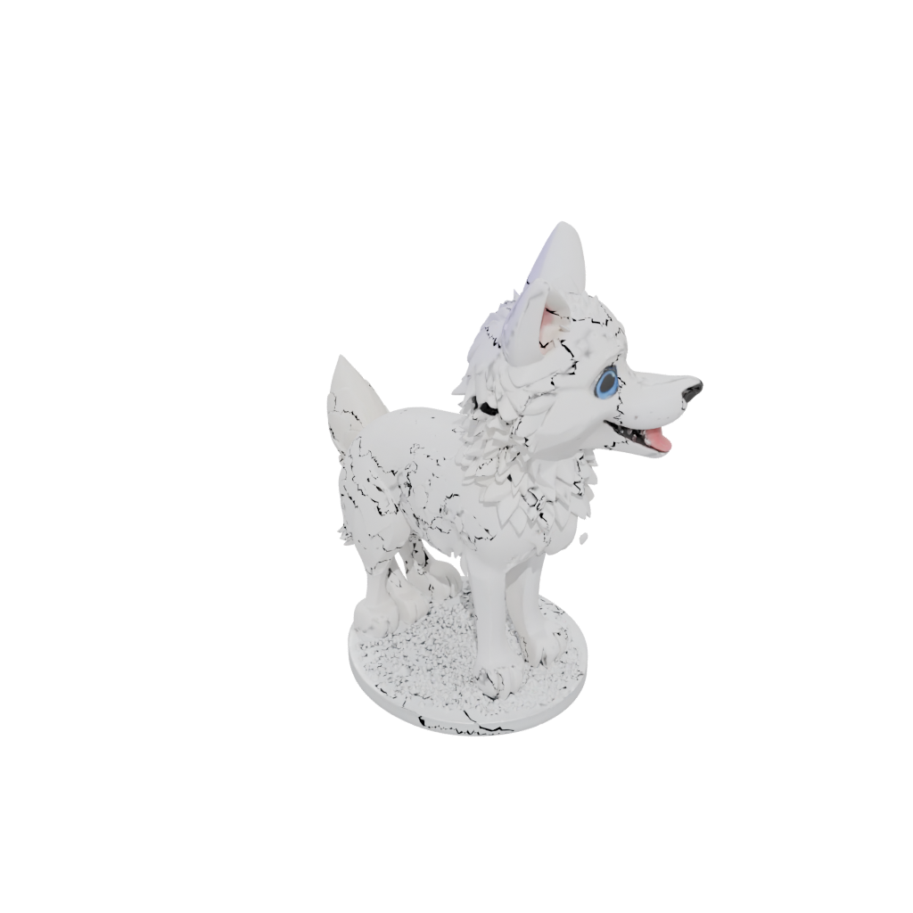 Holiday Kawaii Flexi Wolf Pup
