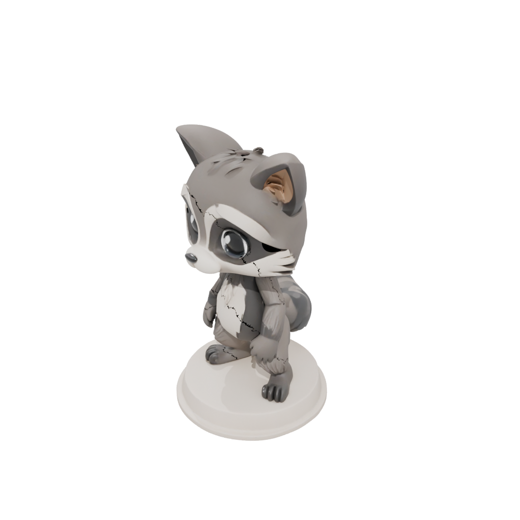 Jumbo Chibi Flexi Raccoon