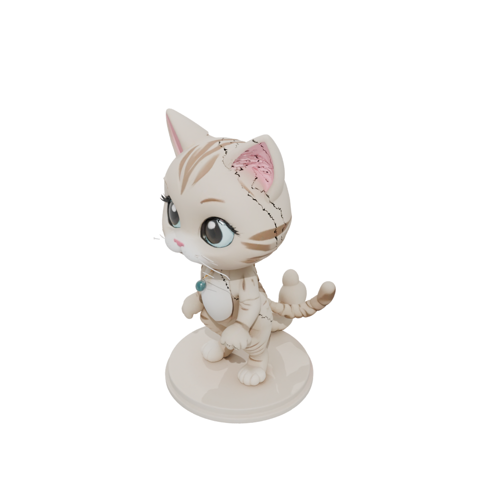Jumbo Chibi Flexi Tabby Cat