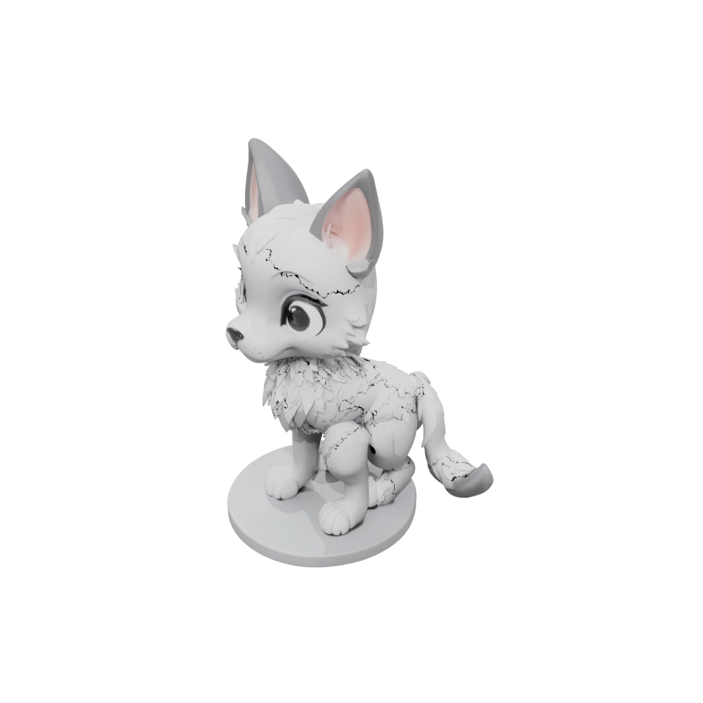 Jumbo Chibi Flexi Wolf Pup