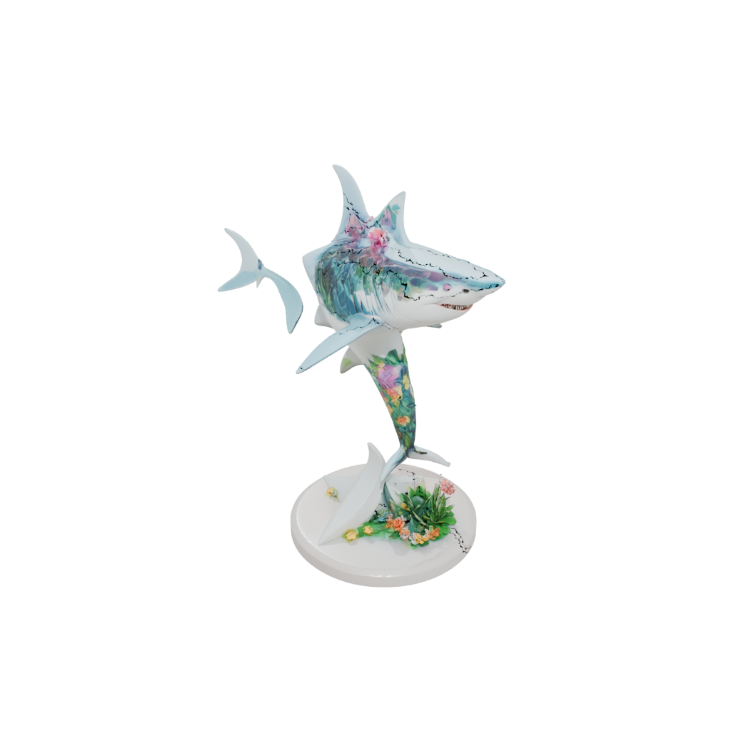 Jumbo Floral Flexi Great White Shark