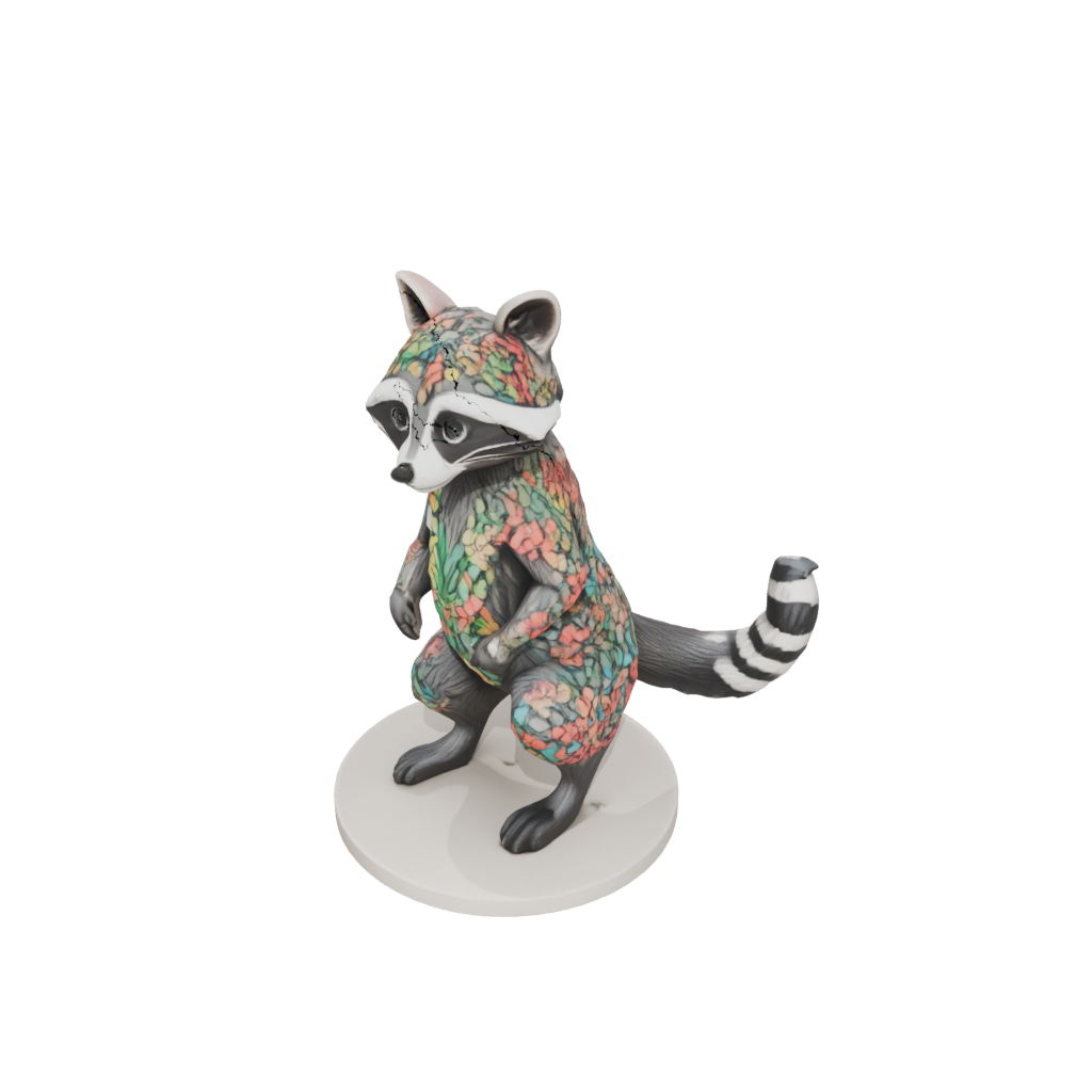 Jumbo Floral Flexi Raccoon