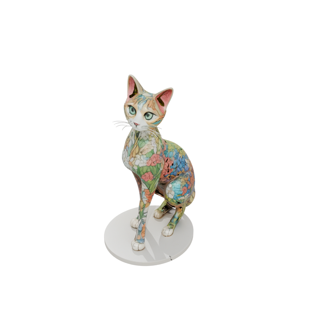 Jumbo Floral Flexi Tabby Cat
