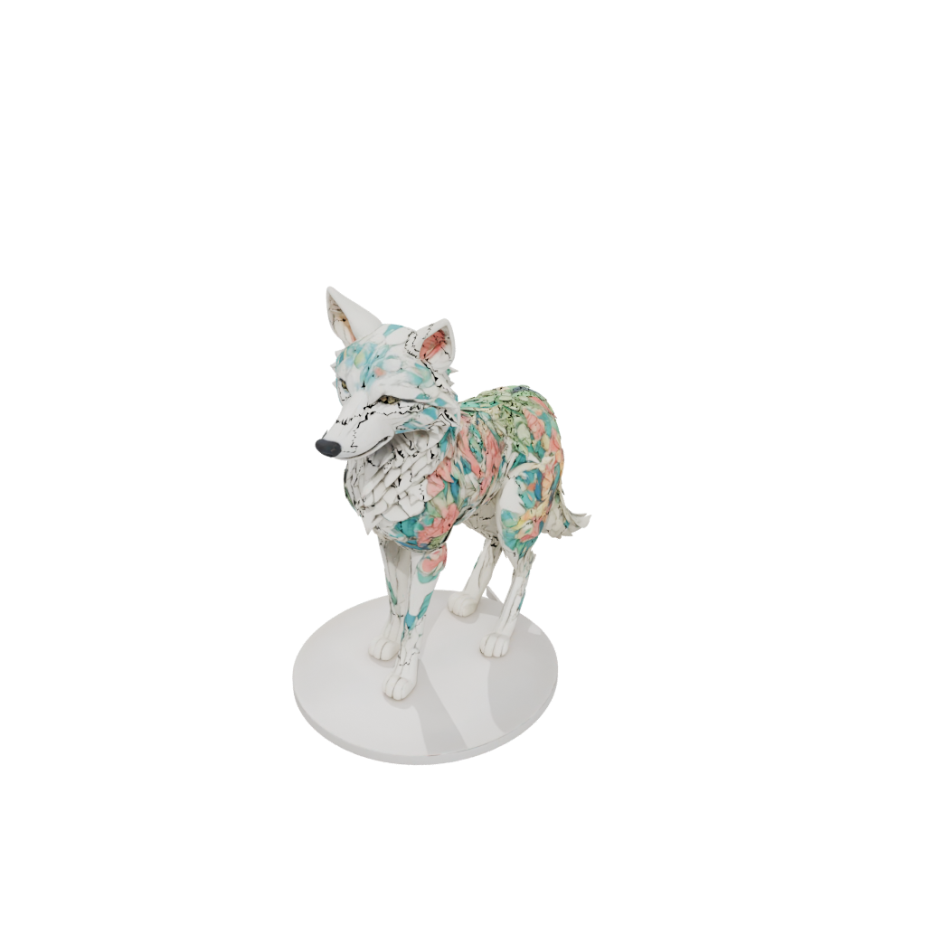 Jumbo Floral Flexi Wolf Pup